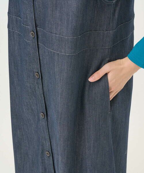 GIANNI LO GIUDICE / ジャンニ・ロ・ジュディチェ ロング・マキシ丈ワンピース | [洗える]スラブシャンブレーデニムジャンパースカート | 詳細7
