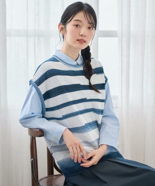 GIANNI LO GIUDICE / ジャンニ・ロ・ジュディチェ ベスト | カスリボーダーニットベスト | 詳細1