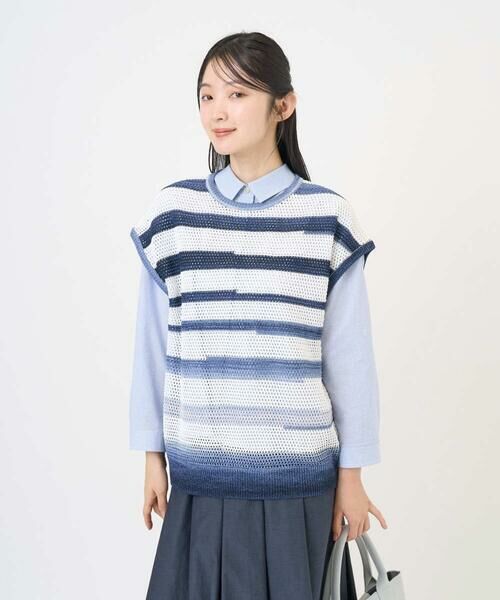 GIANNI LO GIUDICE / ジャンニ・ロ・ジュディチェ ベスト | カスリボーダーニットベスト | 詳細4