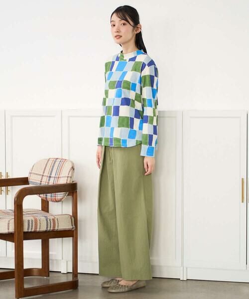 GIANNI LO GIUDICE / ジャンニ・ロ・ジュディチェ カットソー | [洗える・日本製]コットン天竺ブロックチェックプリントカットソー | 詳細13