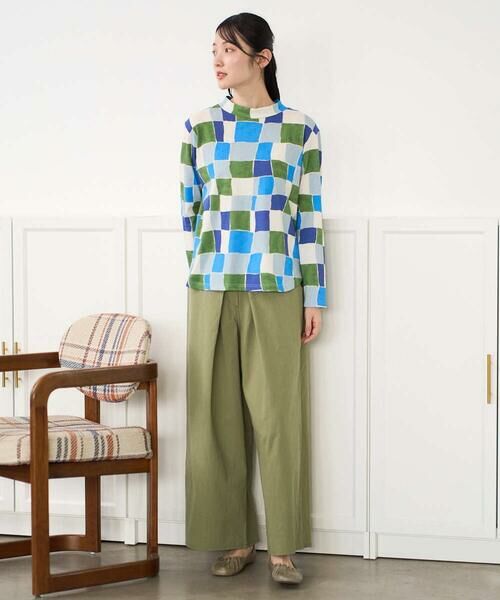 GIANNI LO GIUDICE / ジャンニ・ロ・ジュディチェ カットソー | [洗える・日本製]コットン天竺ブロックチェックプリントカットソー | 詳細14