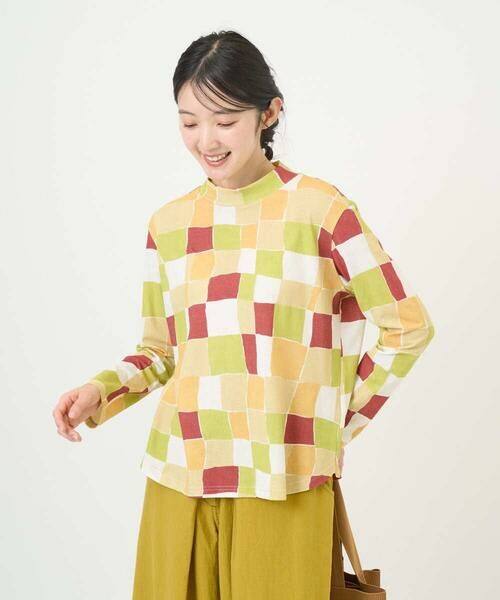 GIANNI LO GIUDICE / ジャンニ・ロ・ジュディチェ カットソー | [洗える・日本製]コットン天竺ブロックチェックプリントカットソー | 詳細17