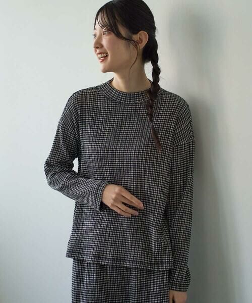 GIANNI LO GIUDICE / ジャンニ・ロ・ジュディチェ カットソー | [洗える・日本製]カールマイヤーチェックカットソー（ブラック）