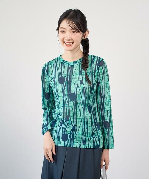 GIANNI LO GIUDICE / ジャンニ・ロ・ジュディチェ カットソー | [洗える・日本製]幾何ストライププリントカットソー | 詳細1