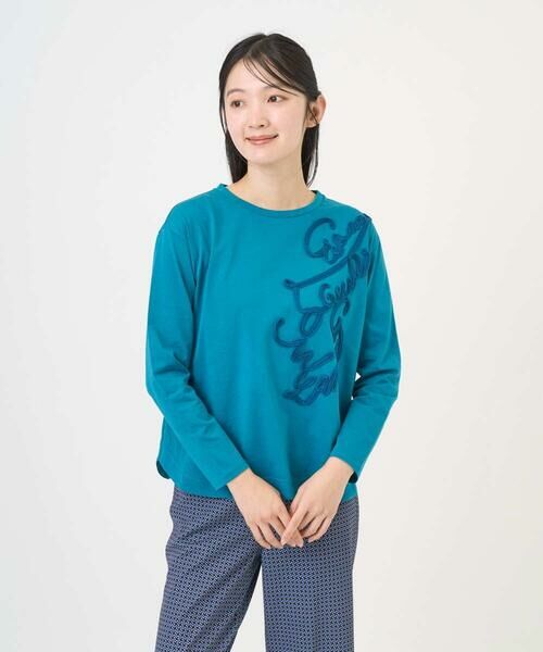 GIANNI LO GIUDICE / ジャンニ・ロ・ジュディチェ カットソー | [洗える・日本製]サイロコンパクトハイゲージ天竺カットソー（ブルーグリーン）