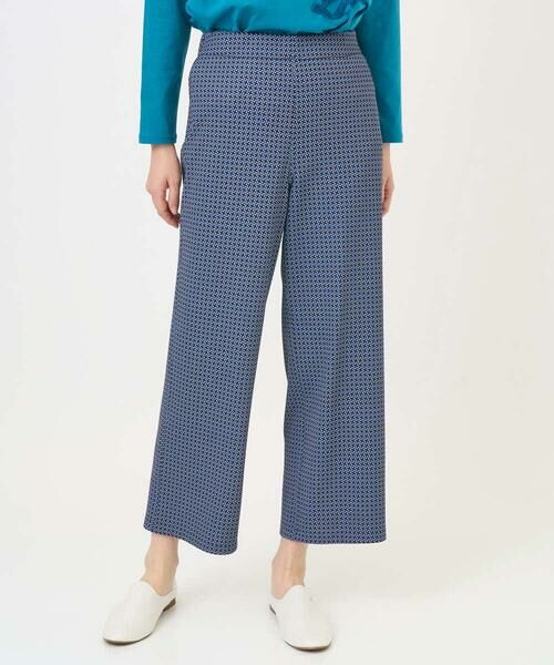 GIANNI LO GIUDICE / ジャンニ・ロ・ジュディチェ その他パンツ | [洗える・リバーシブル]裏コットン幾何プリントパンツ（ブルー）