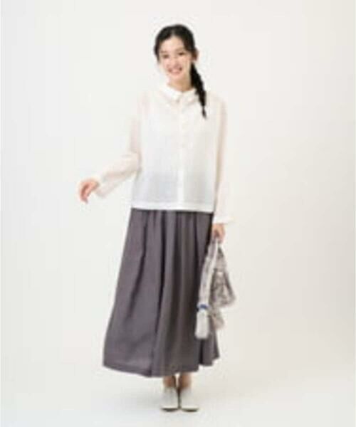 GIANNI LO GIUDICE / ジャンニ・ロ・ジュディチェ シャツ・ブラウス | [洗える]塩縮加工ダイヤ柄ブラウス | 詳細10