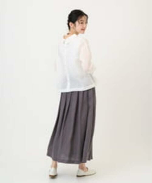 GIANNI LO GIUDICE / ジャンニ・ロ・ジュディチェ シャツ・ブラウス | [洗える]塩縮加工ダイヤ柄ブラウス | 詳細11