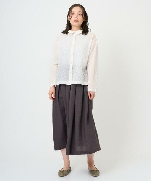 GIANNI LO GIUDICE / ジャンニ・ロ・ジュディチェ シャツ・ブラウス | [洗える]塩縮加工ダイヤ柄ブラウス | 詳細14