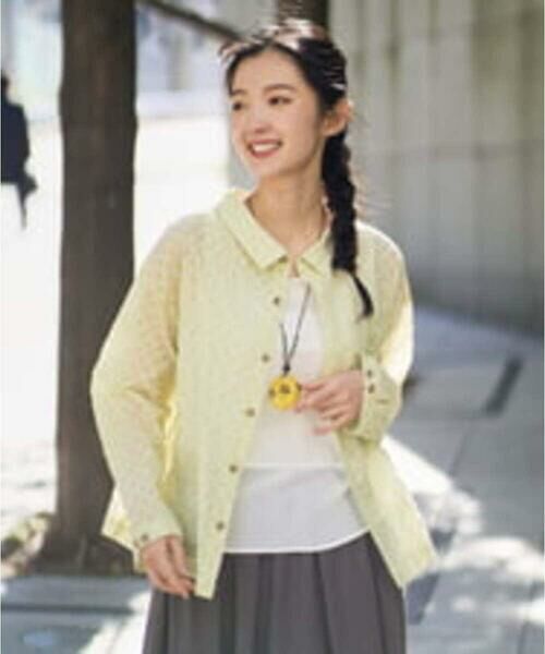 GIANNI LO GIUDICE / ジャンニ・ロ・ジュディチェ シャツ・ブラウス | [洗える]塩縮加工ダイヤ柄ブラウス | 詳細18