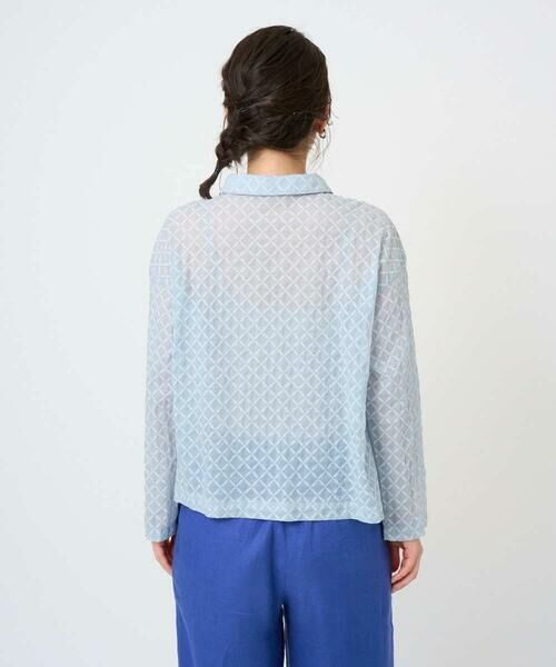 GIANNI LO GIUDICE / ジャンニ・ロ・ジュディチェ シャツ・ブラウス | [洗える]塩縮加工ダイヤ柄ブラウス | 詳細23