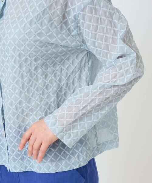 GIANNI LO GIUDICE / ジャンニ・ロ・ジュディチェ シャツ・ブラウス | [洗える]塩縮加工ダイヤ柄ブラウス | 詳細25