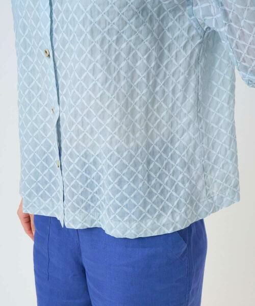GIANNI LO GIUDICE / ジャンニ・ロ・ジュディチェ シャツ・ブラウス | [洗える]塩縮加工ダイヤ柄ブラウス | 詳細26