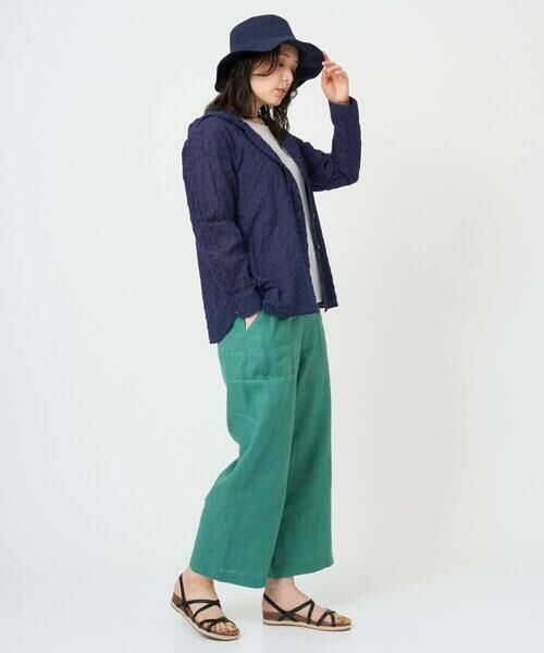 GIANNI LO GIUDICE / ジャンニ・ロ・ジュディチェ シャツ・ブラウス | [洗える]塩縮ダイヤ柄フード衿ブラウス | 詳細11