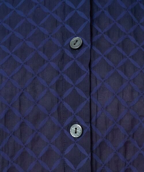 GIANNI LO GIUDICE / ジャンニ・ロ・ジュディチェ シャツ・ブラウス | [洗える]塩縮ダイヤ柄フード衿ブラウス | 詳細8