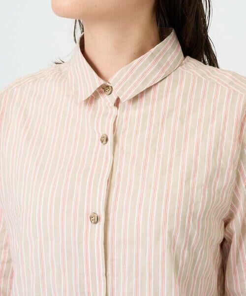 GIANNI LO GIUDICE / ジャンニ・ロ・ジュディチェ シャツ・ブラウス | [洗える・日本製]コットンシャーリングストライプブラウス | 詳細10