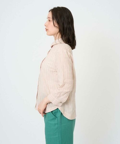 GIANNI LO GIUDICE / ジャンニ・ロ・ジュディチェ シャツ・ブラウス | [洗える・日本製]コットンシャーリングストライプブラウス | 詳細8