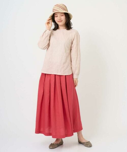 GIANNI LO GIUDICE / ジャンニ・ロ・ジュディチェ シャツ・ブラウス | [洗える・日本製]コットンシャーリングストライププルオーバーブラウス | 詳細1