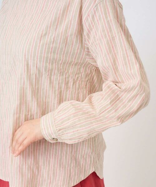 GIANNI LO GIUDICE / ジャンニ・ロ・ジュディチェ シャツ・ブラウス | [洗える・日本製]コットンシャーリングストライププルオーバーブラウス | 詳細10
