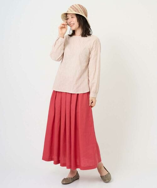 GIANNI LO GIUDICE / ジャンニ・ロ・ジュディチェ シャツ・ブラウス | [洗える・日本製]コットンシャーリングストライププルオーバーブラウス | 詳細2