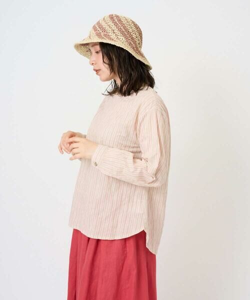 GIANNI LO GIUDICE / ジャンニ・ロ・ジュディチェ シャツ・ブラウス | [洗える・日本製]コットンシャーリングストライププルオーバーブラウス | 詳細5