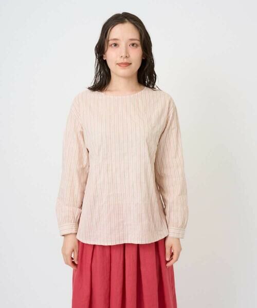 GIANNI LO GIUDICE / ジャンニ・ロ・ジュディチェ シャツ・ブラウス | [洗える・日本製]コットンシャーリングストライププルオーバーブラウス | 詳細6