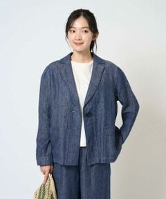 GIANNI LO GIUDICE / ジャンニ・ロ・ジュディチェ セットアップ | [洗える]デニム調リネンジャケット