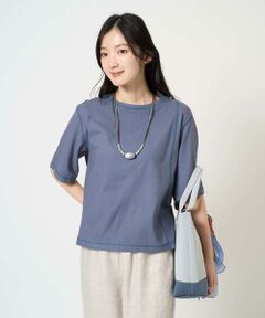 GIANNI LO GIUDICE / ジャンニ・ロ・ジュディチェ カットソー | [洗える]クールローレルスカイコットTシャツ