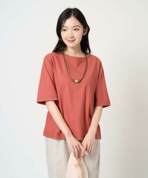 GIANNI LO GIUDICE / ジャンニ・ロ・ジュディチェ カットソー | [洗える]クールローレルスカイコットTシャツ | 詳細1