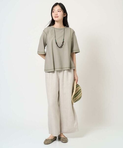 GIANNI LO GIUDICE / ジャンニ・ロ・ジュディチェ カットソー | [洗える]クールローレルスカイコットTシャツ | 詳細13