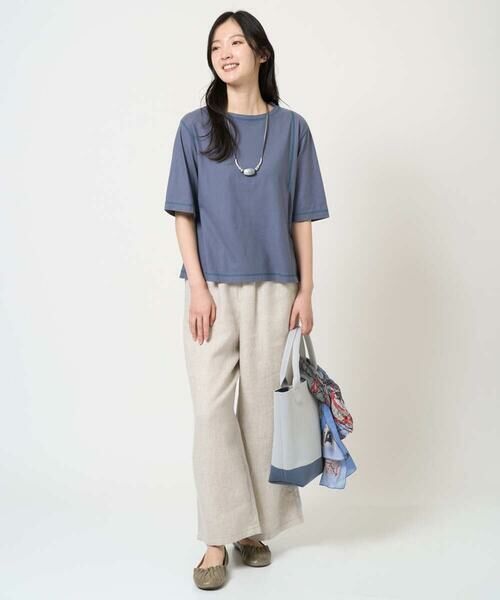 GIANNI LO GIUDICE / ジャンニ・ロ・ジュディチェ カットソー | [洗える]クールローレルスカイコットTシャツ | 詳細16