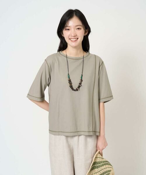 GIANNI LO GIUDICE / ジャンニ・ロ・ジュディチェ カットソー | [洗える]クールローレルスカイコットTシャツ | 詳細2