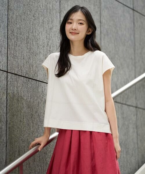 GIANNI LO GIUDICE / ジャンニ・ロ・ジュディチェ カットソー | [洗える]クールローレルノースリーブカットソー（アイボリー）