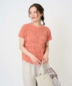 GIANNI LO GIUDICE / ジャンニ・ロ・ジュディチェ カットソー | [洗える・日本製]麻混シャーリングフレンチスリーブカットソー