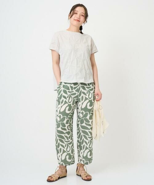 GIANNI LO GIUDICE / ジャンニ・ロ・ジュディチェ カットソー | [洗える・日本製]麻混シャーリングフレンチスリーブカットソー | 詳細10