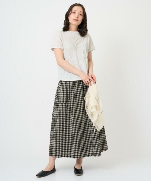 GIANNI LO GIUDICE / ジャンニ・ロ・ジュディチェ カットソー | [洗える・日本製]麻混シャーリングフレンチスリーブカットソー | 詳細12