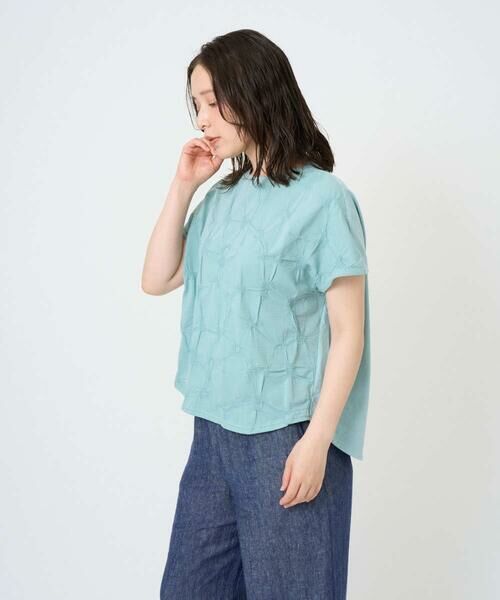 GIANNI LO GIUDICE / ジャンニ・ロ・ジュディチェ カットソー | [洗える・日本製]麻混シャーリングフレンチスリーブカットソー | 詳細15