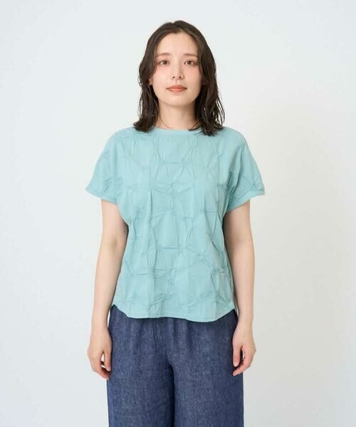 GIANNI LO GIUDICE / ジャンニ・ロ・ジュディチェ カットソー | [洗える・日本製]麻混シャーリングフレンチスリーブカットソー | 詳細16