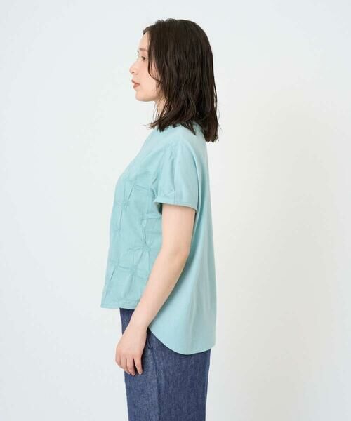 GIANNI LO GIUDICE / ジャンニ・ロ・ジュディチェ カットソー | [洗える・日本製]麻混シャーリングフレンチスリーブカットソー | 詳細17