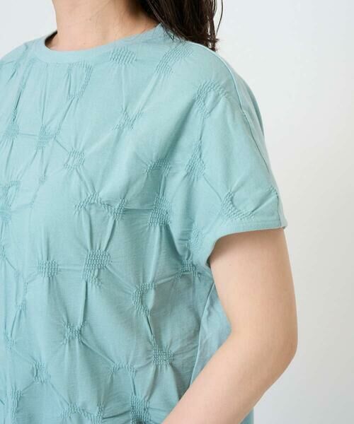 GIANNI LO GIUDICE / ジャンニ・ロ・ジュディチェ カットソー | [洗える・日本製]麻混シャーリングフレンチスリーブカットソー | 詳細20