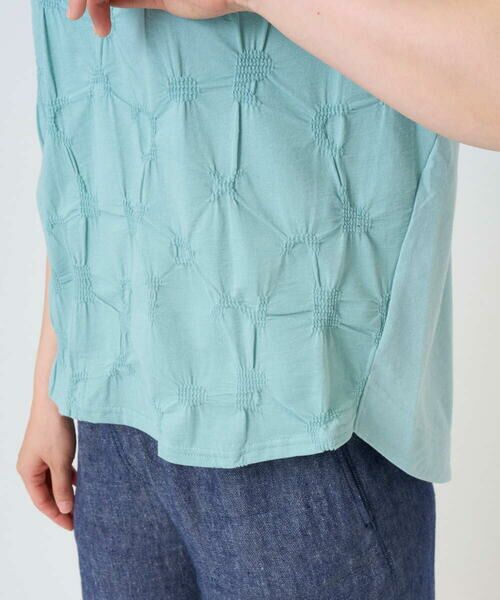 GIANNI LO GIUDICE / ジャンニ・ロ・ジュディチェ カットソー | [洗える・日本製]麻混シャーリングフレンチスリーブカットソー | 詳細21