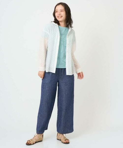 GIANNI LO GIUDICE / ジャンニ・ロ・ジュディチェ カットソー | [洗える・日本製]麻混シャーリングフレンチスリーブカットソー | 詳細5