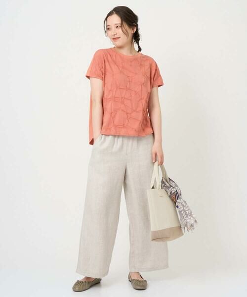 GIANNI LO GIUDICE / ジャンニ・ロ・ジュディチェ カットソー | [洗える・日本製]麻混シャーリングフレンチスリーブカットソー | 詳細6