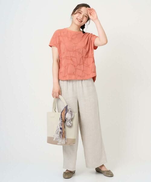 GIANNI LO GIUDICE / ジャンニ・ロ・ジュディチェ カットソー | [洗える・日本製]麻混シャーリングフレンチスリーブカットソー | 詳細7