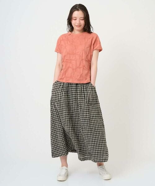 GIANNI LO GIUDICE / ジャンニ・ロ・ジュディチェ カットソー | [洗える・日本製]麻混シャーリングフレンチスリーブカットソー | 詳細8