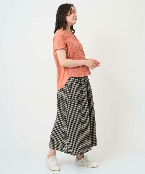 GIANNI LO GIUDICE / ジャンニ・ロ・ジュディチェ カットソー | [洗える・日本製]麻混シャーリングフレンチスリーブカットソー | 詳細9