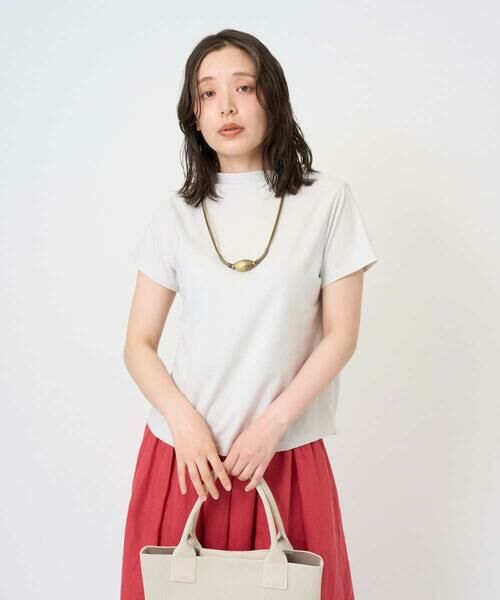 GIANNI LO GIUDICE / ジャンニ・ロ・ジュディチェ カットソー | [洗える・日本製]綿麻ボトルネック天竺カットソー（ライトグレー）