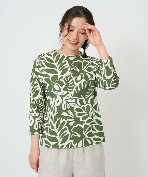 GIANNI LO GIUDICE / ジャンニ・ロ・ジュディチェ カットソー | [洗える・日本製]ボタニカルフワラープリントカットソー | 詳細1