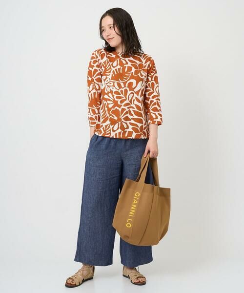 GIANNI LO GIUDICE / ジャンニ・ロ・ジュディチェ カットソー | [洗える・日本製]ボタニカルフワラープリントカットソー | 詳細5