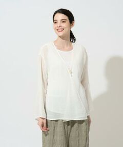 GIANNI LO GIUDICE / ジャンニ・ロ・ジュディチェ カーディガン・ボレロ | [洗える]リネンからみ織りカーディガン